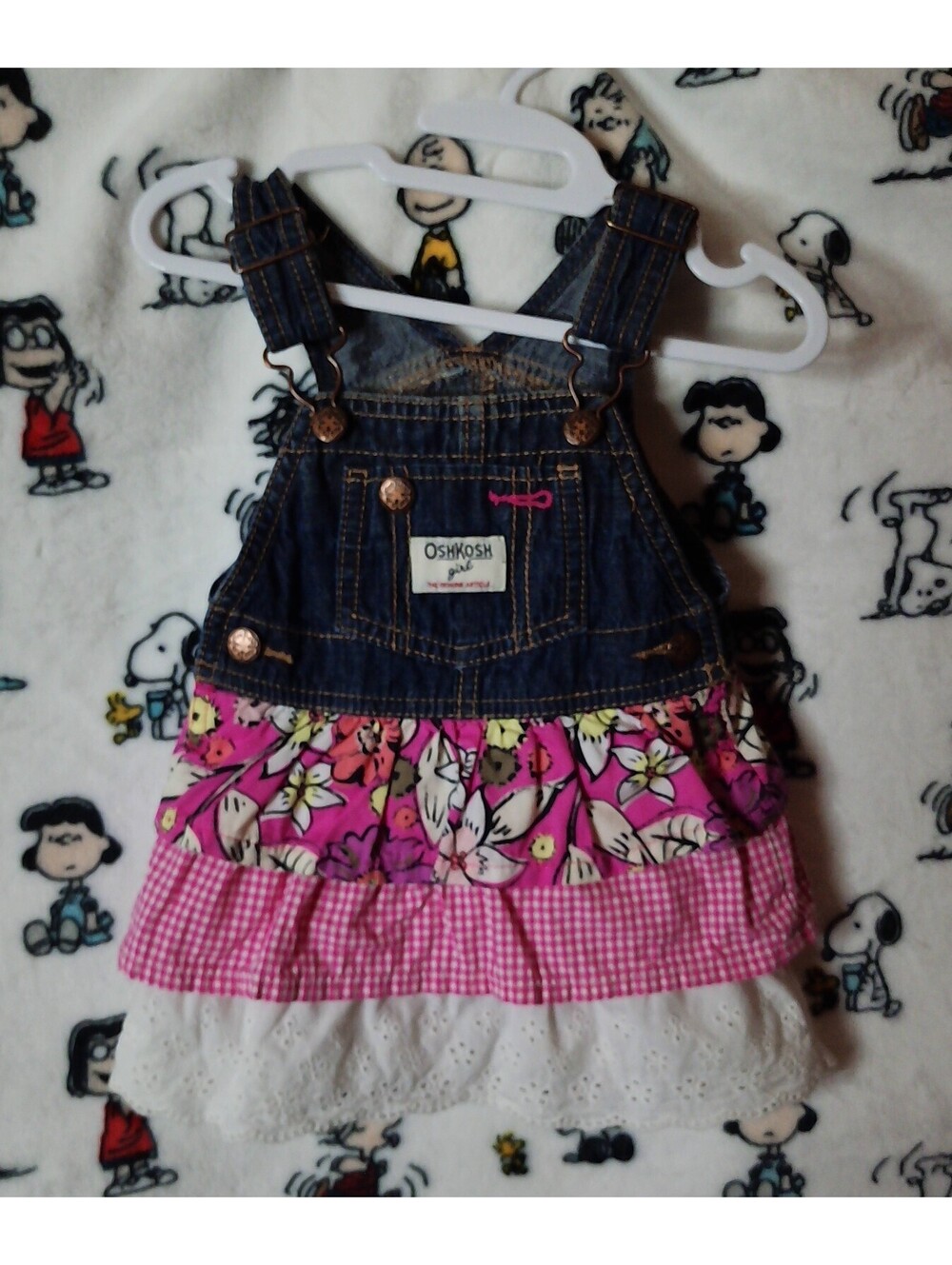 OshKosh B'gosh Denim Overalls Dress for 12 Months
